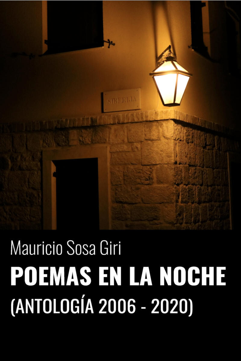 Portada de Poemas en la noche, antología 2006–2020, de Mauricio Sosa Giri